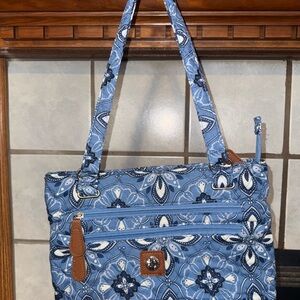 Stone Mountain Accessories Blue Floral Shoulder Bag